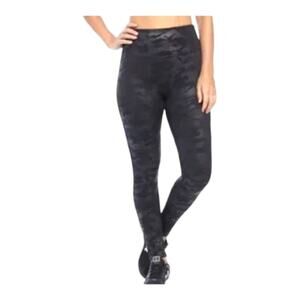 SPANX Faux Leather Camo sz LG legging Full Length NWOT